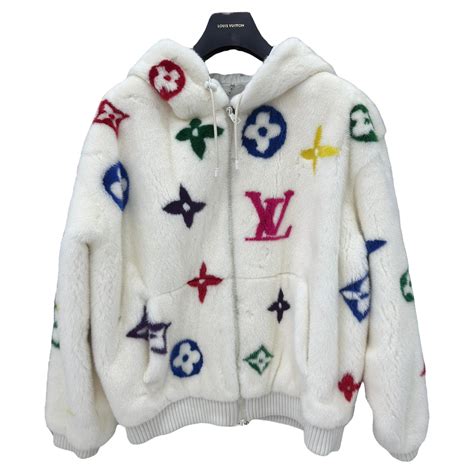 louis vuitton fur jacket white|louis vuitton wool coat.